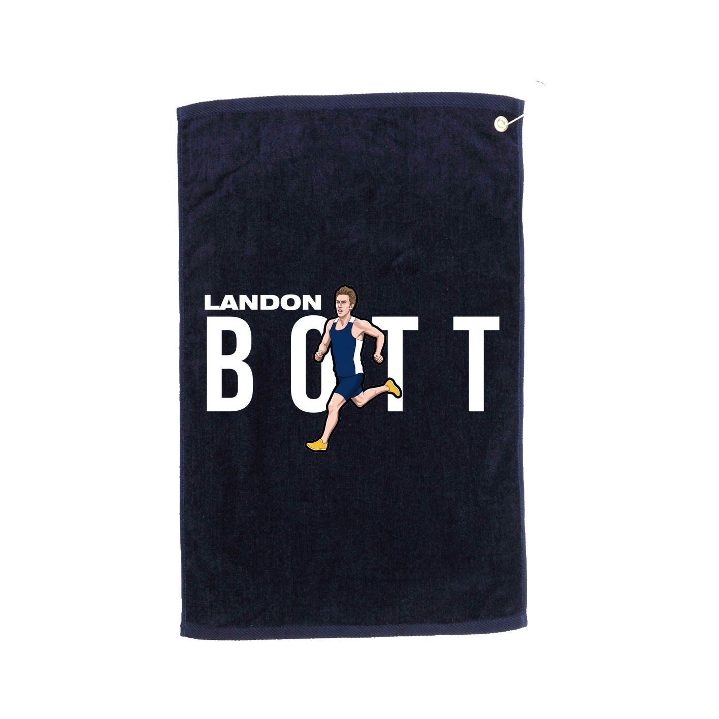 Golf Towel — Player Name in Navy