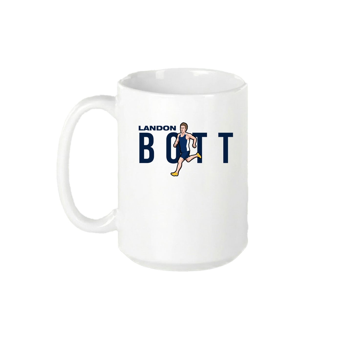 15oz Coffee Mug — Player Name in White