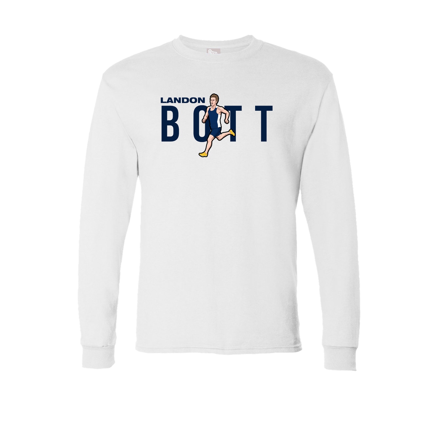Long Sleeve Tee — Player Name in White