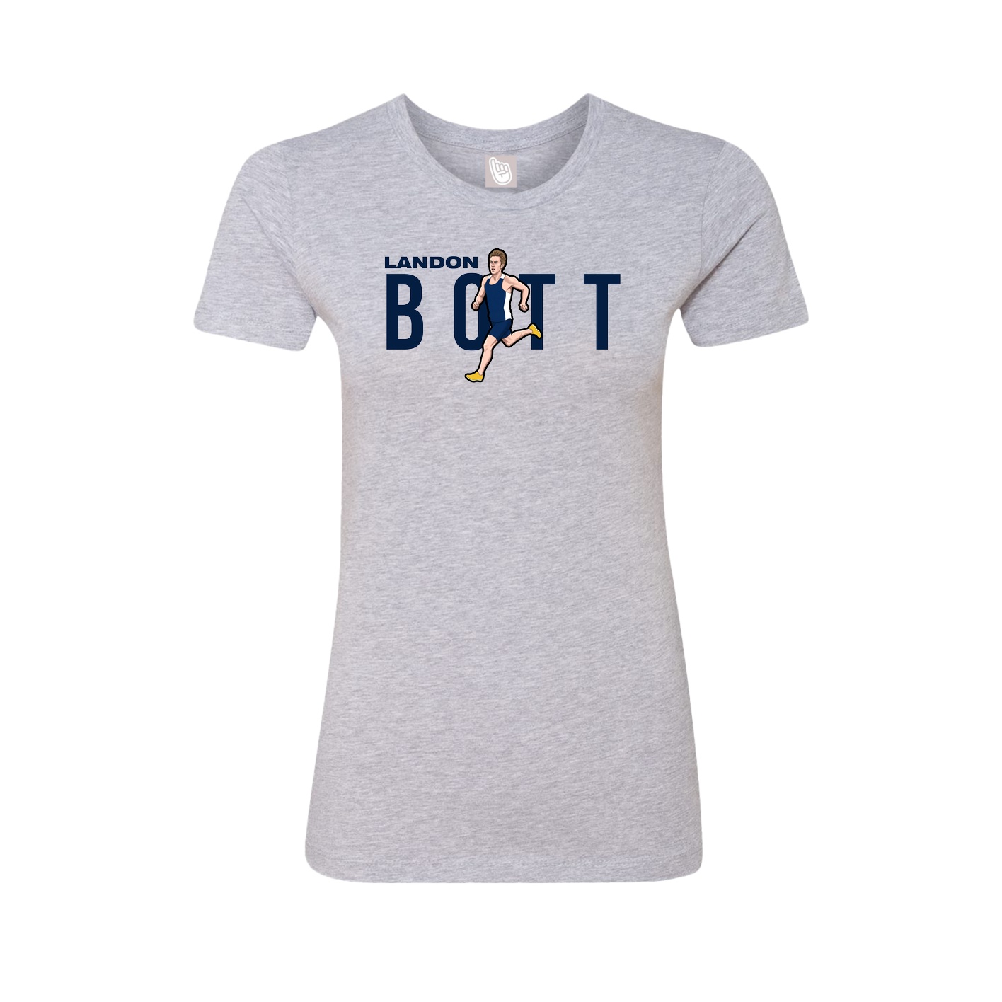 Fitted Women's Tee — Player Name in Grey
