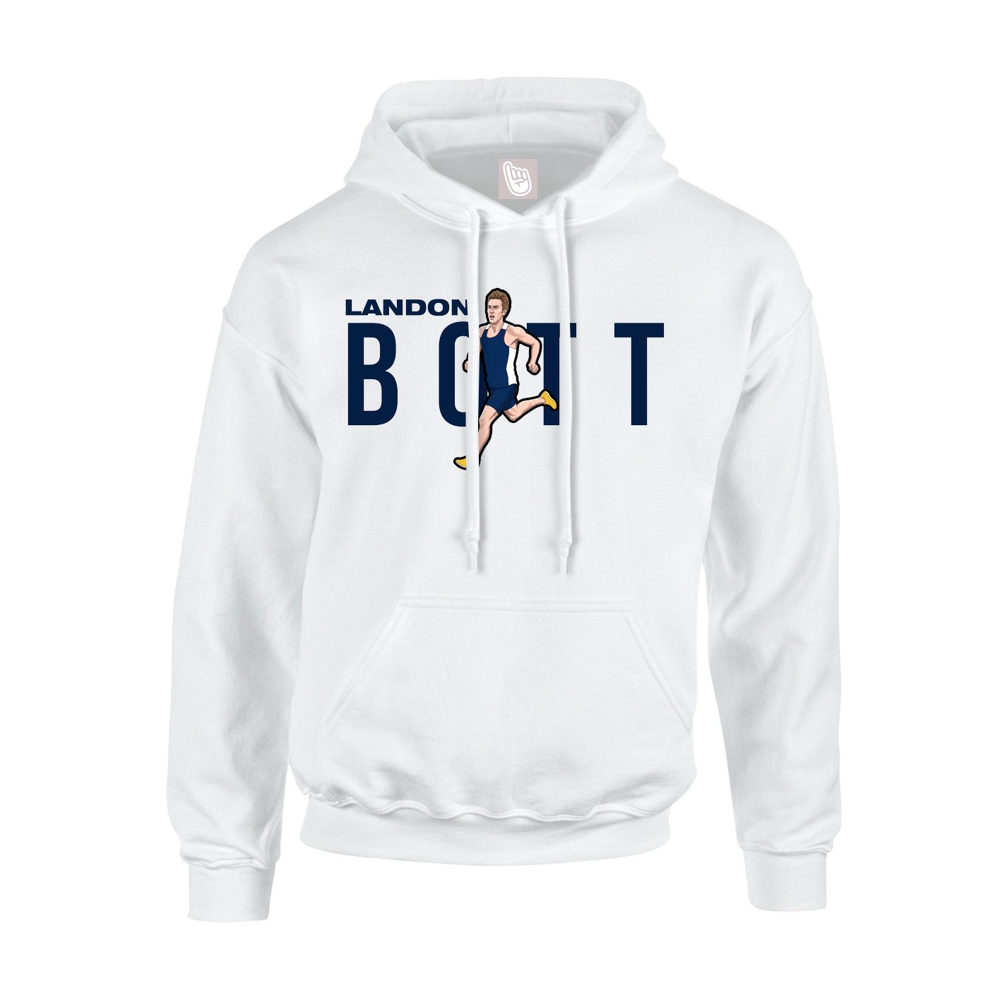 Youth Hoodie — Player Name in White