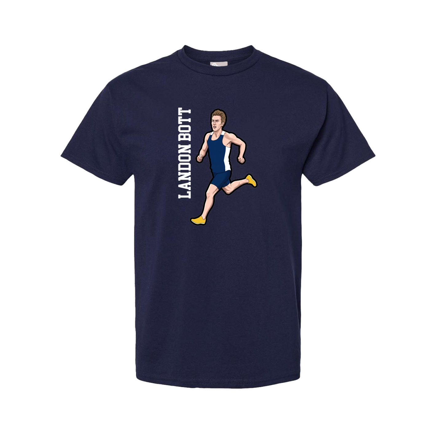Tee — Name Vertical in Navy