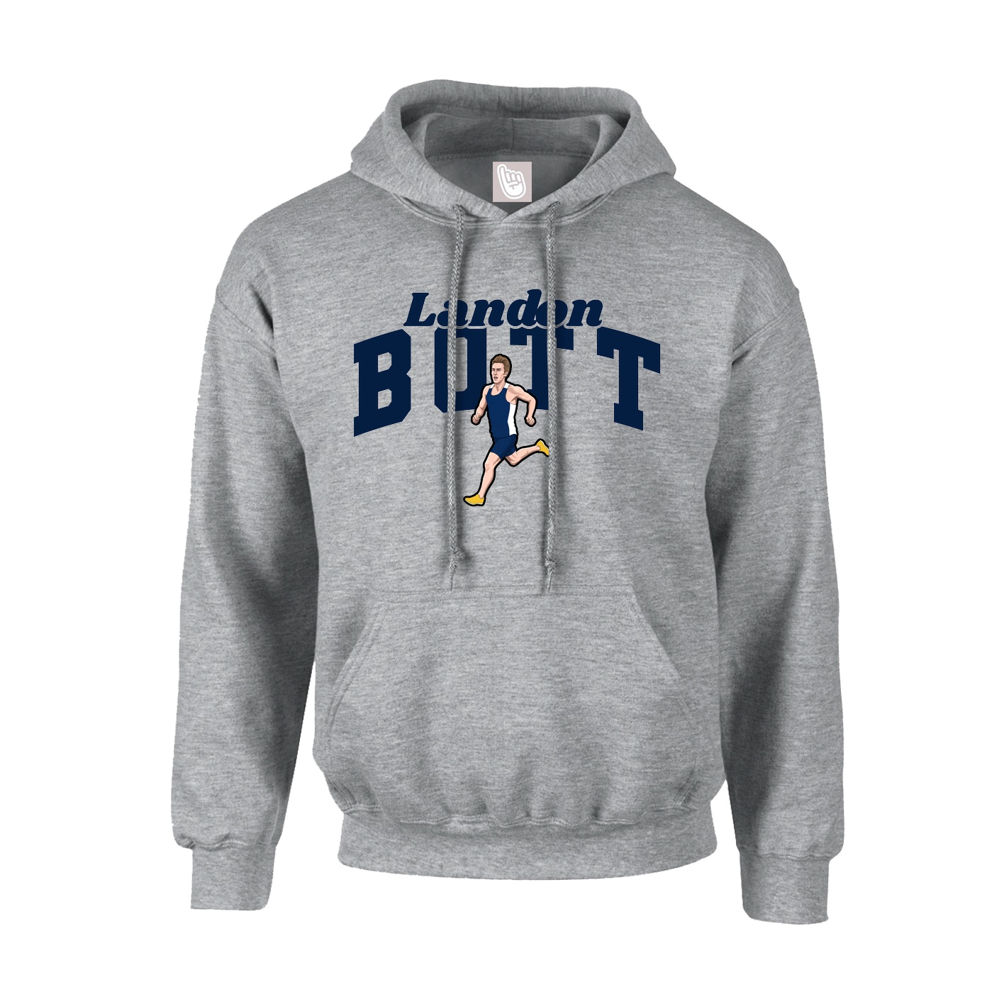 Youth Hoodie — Signature Arch in Grey