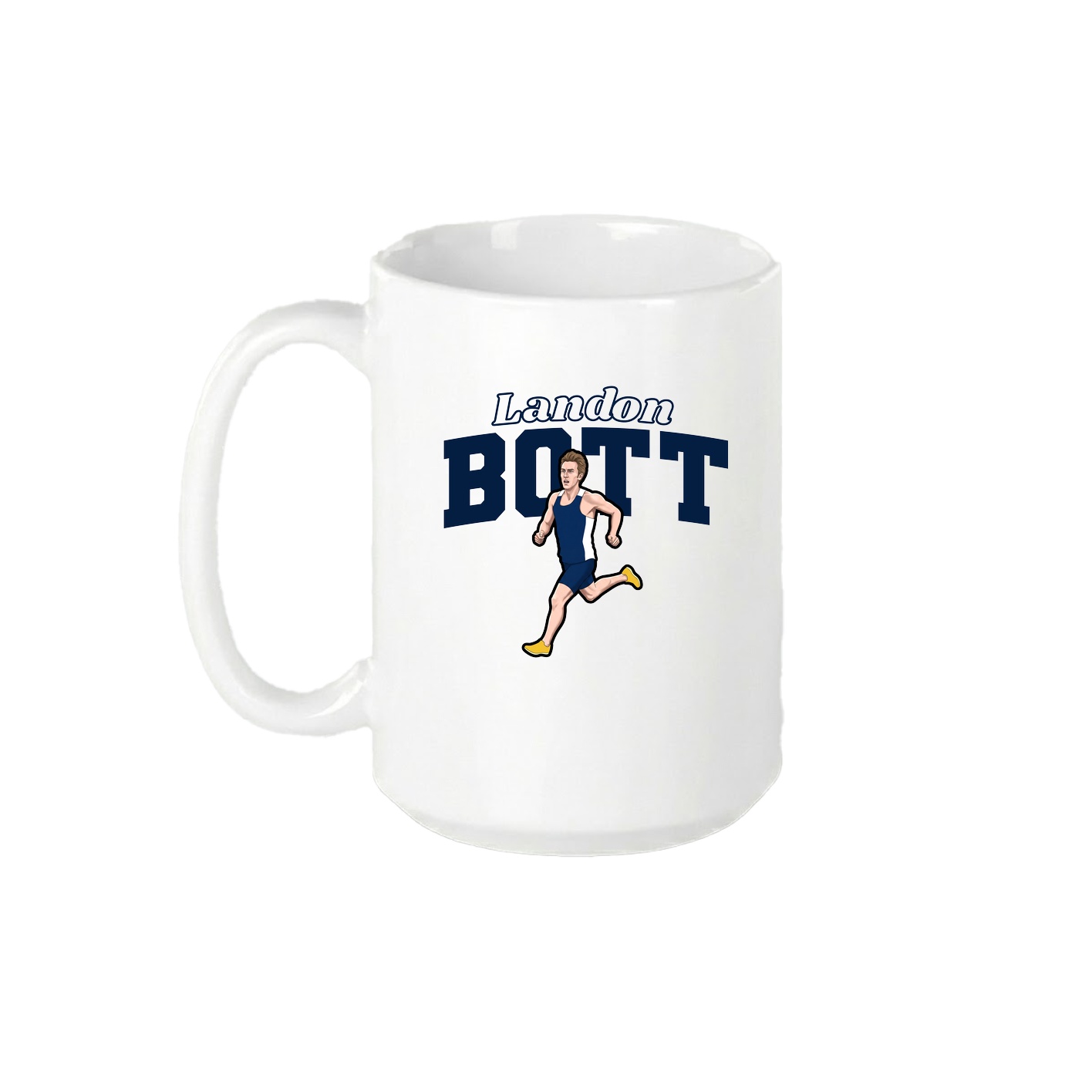 15oz Coffee Mug — Name Arch in White