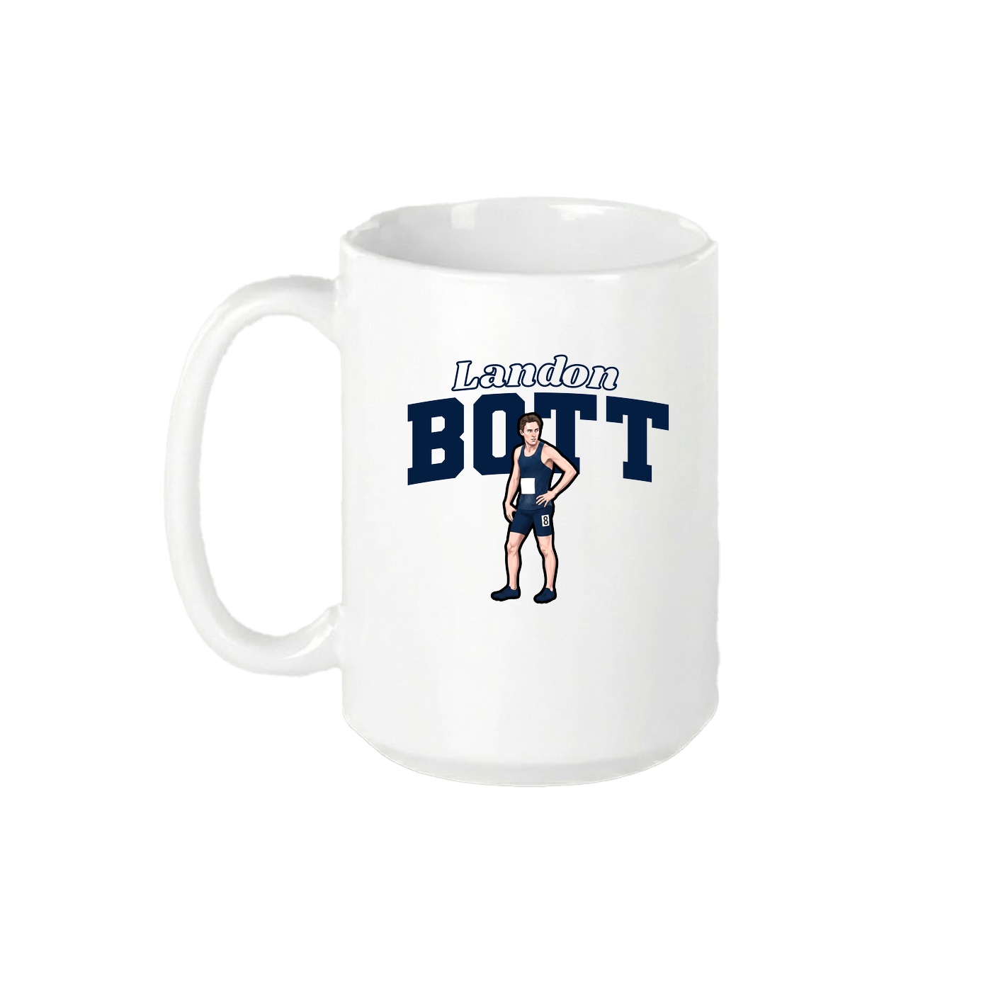 15oz Coffee Mug — Name Arch in White