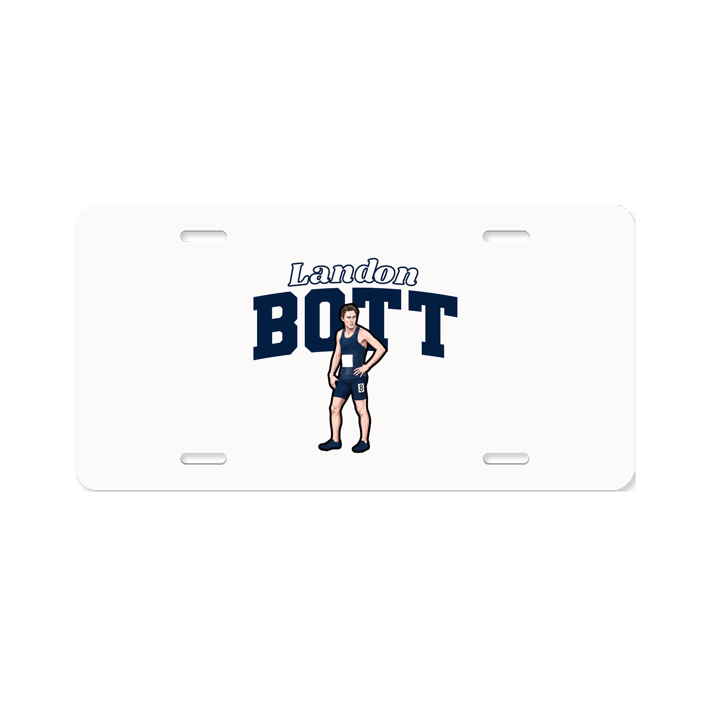 License Plate — Name Arch in Classic