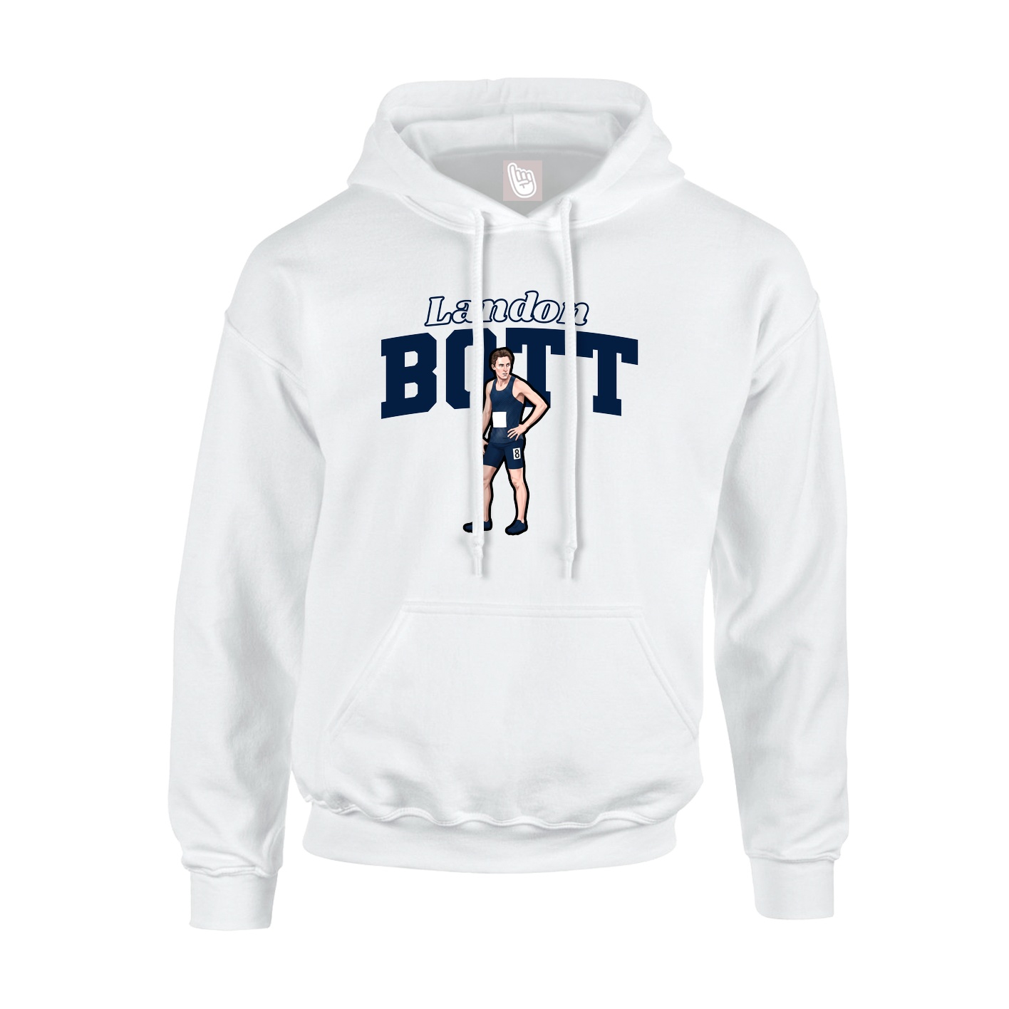 Hoodie — Name Arch in White