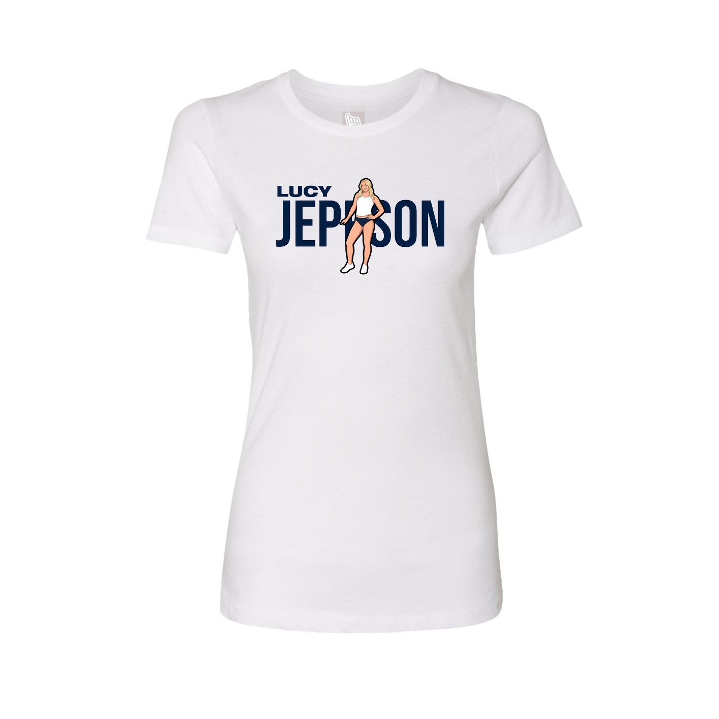 Fitted Women's Tee — Player Name in White