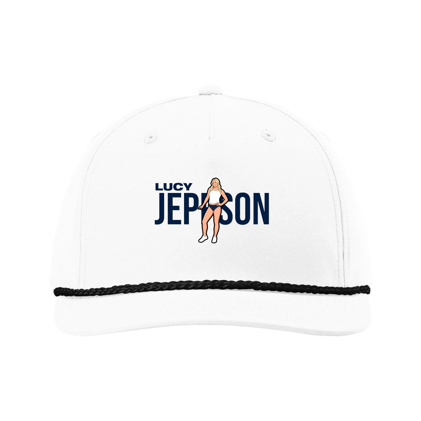 Five-Panel Classic Rope Cap — Player Name in White