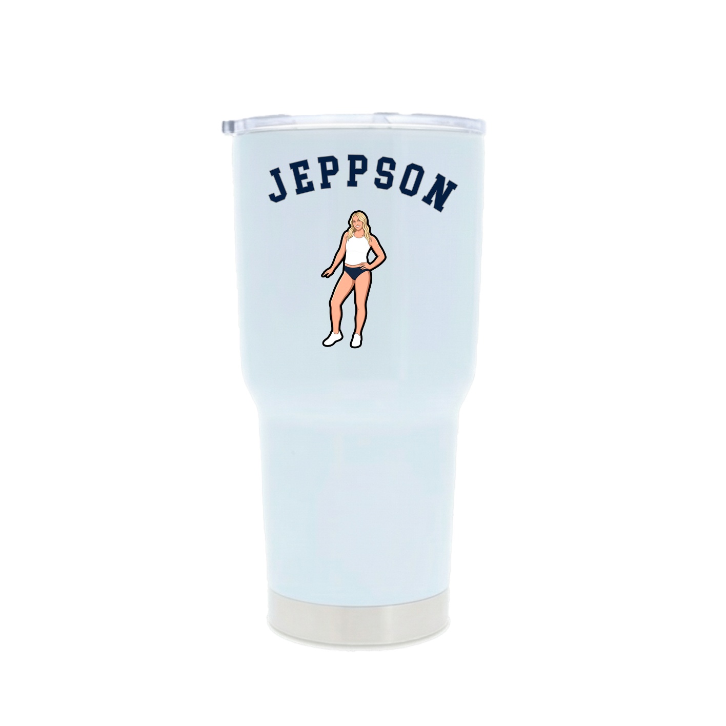 30oz Stainless Steel Tumbler — Shirsey Arch in White