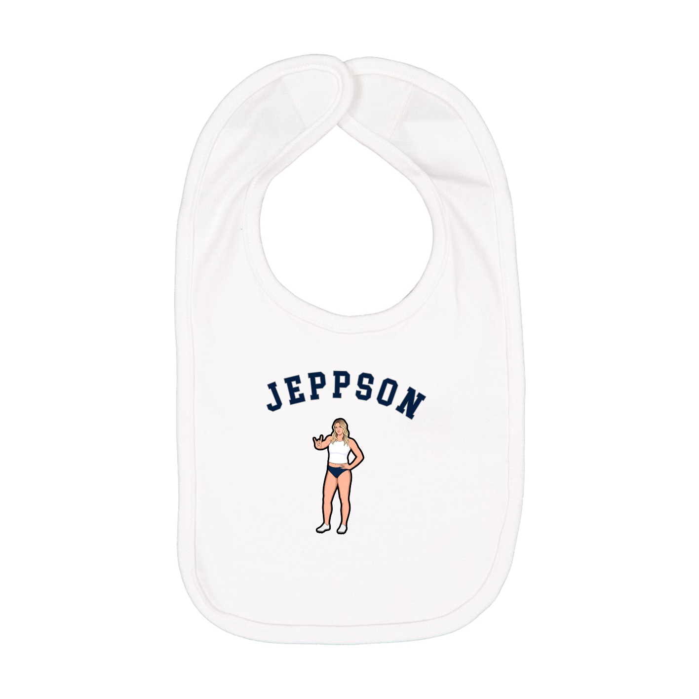 Infant Bib — Shirsey Arch in White