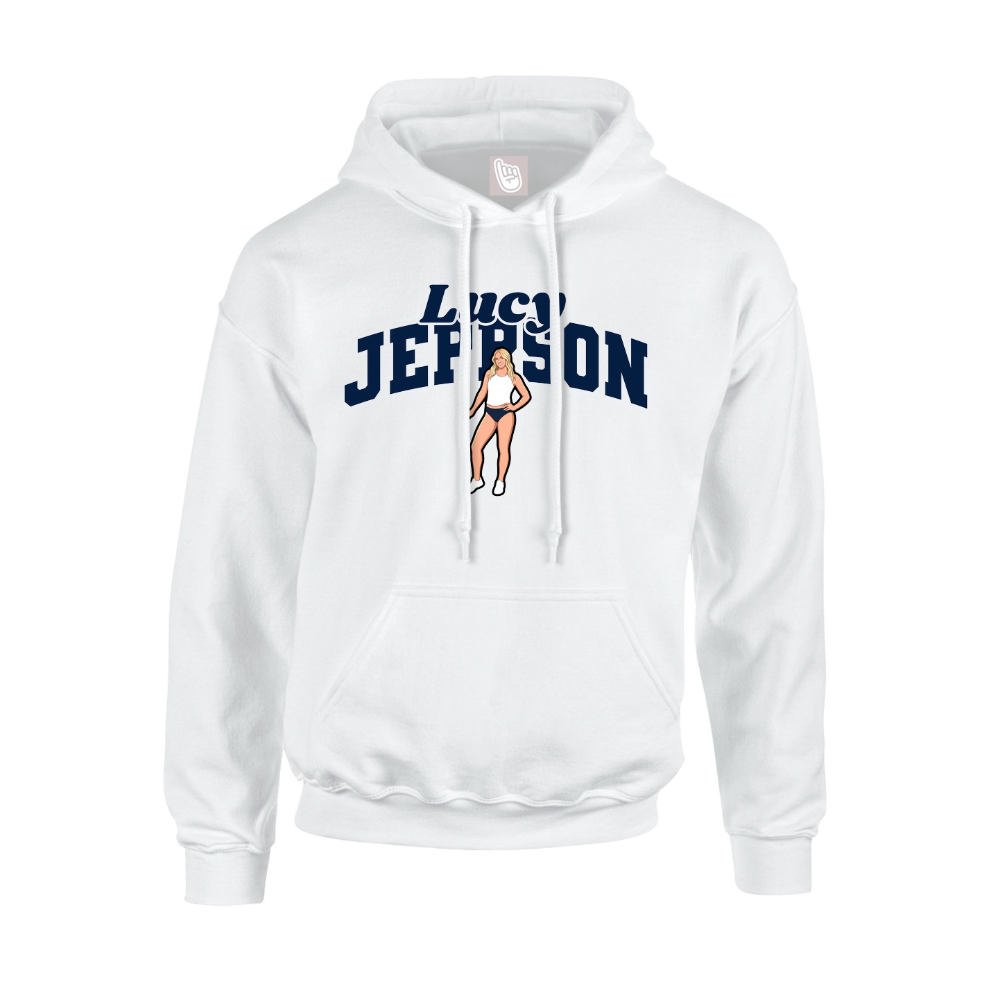 Youth Hoodie — Signature Arch in White