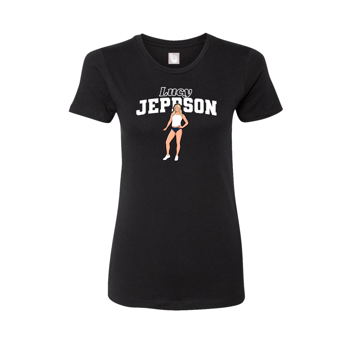 Fitted Women's Tee — Name Arch in Black