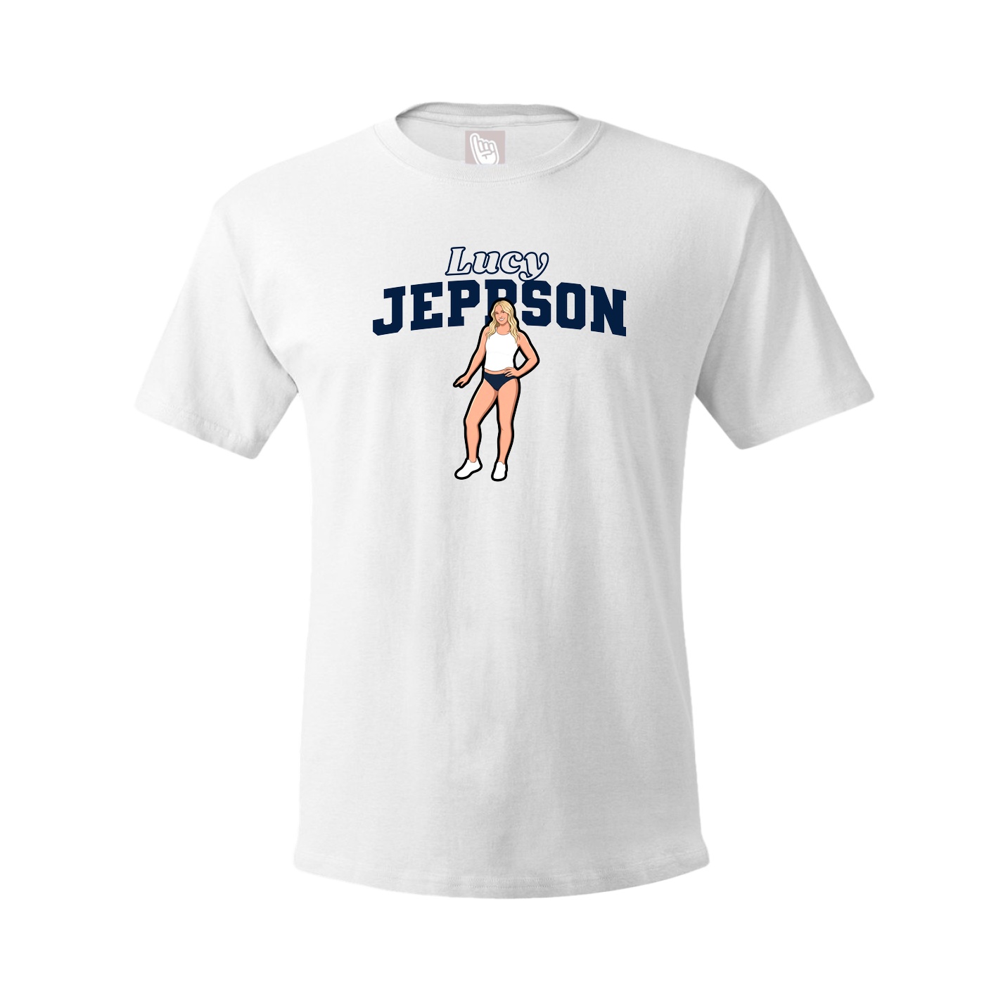 Youth Tee — Name Arch in White