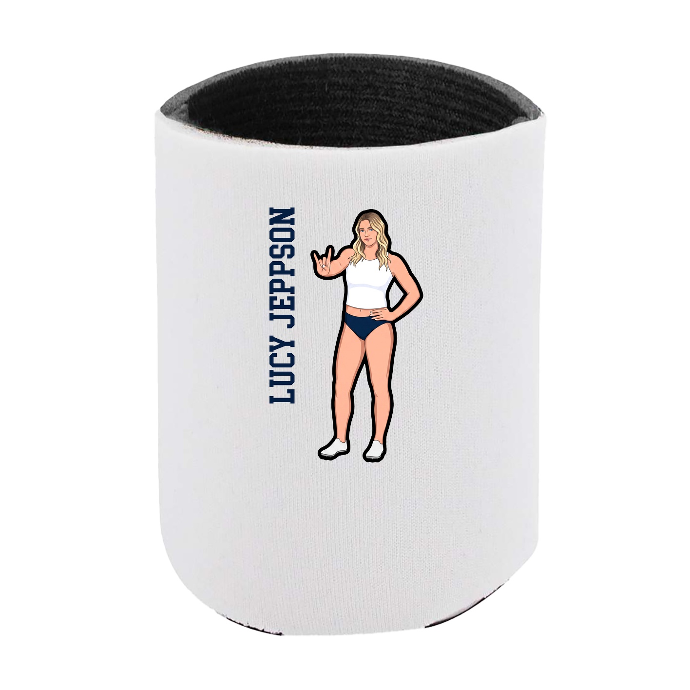 Can Holder — Name Vertical in White