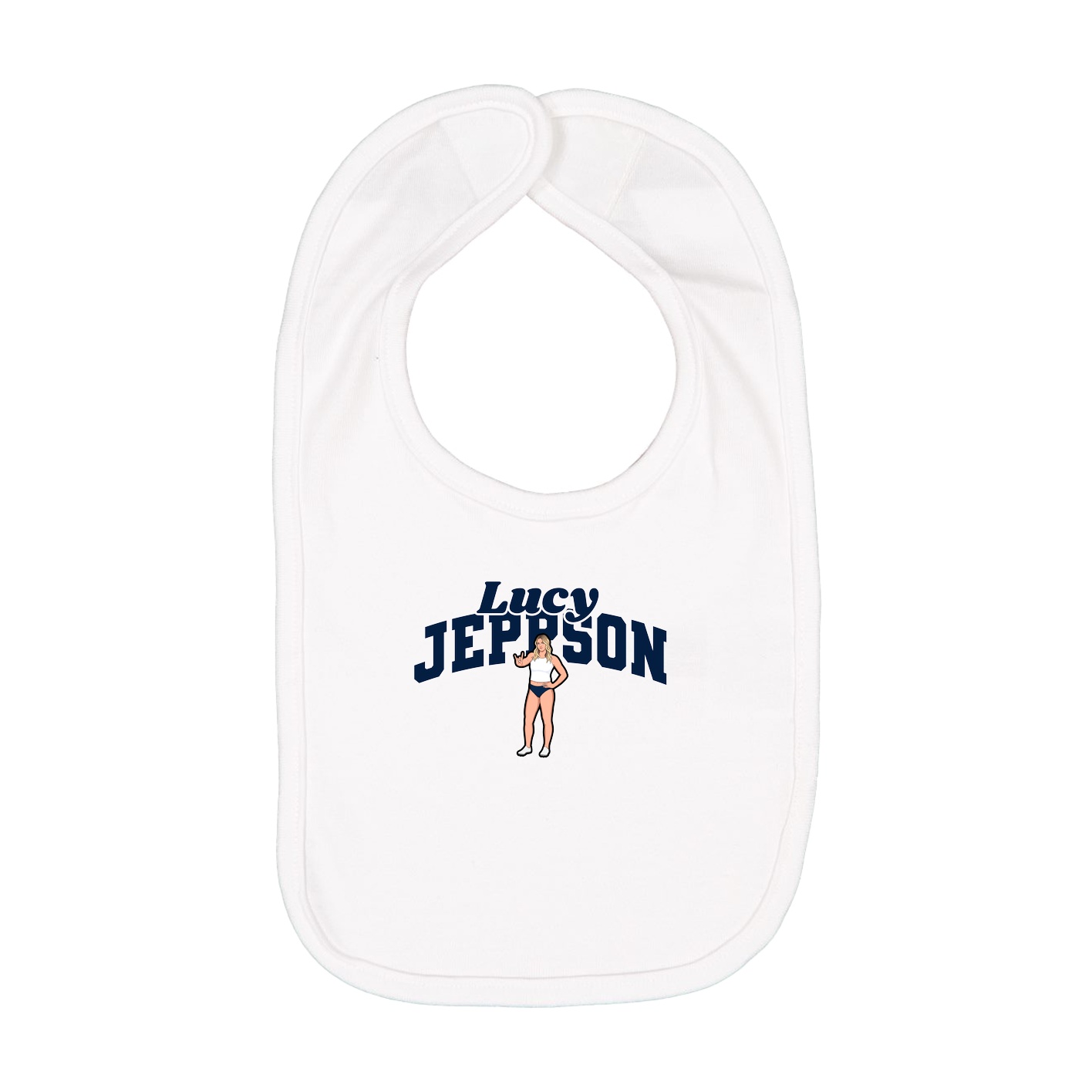 Infant Bib — Signature Arch in White