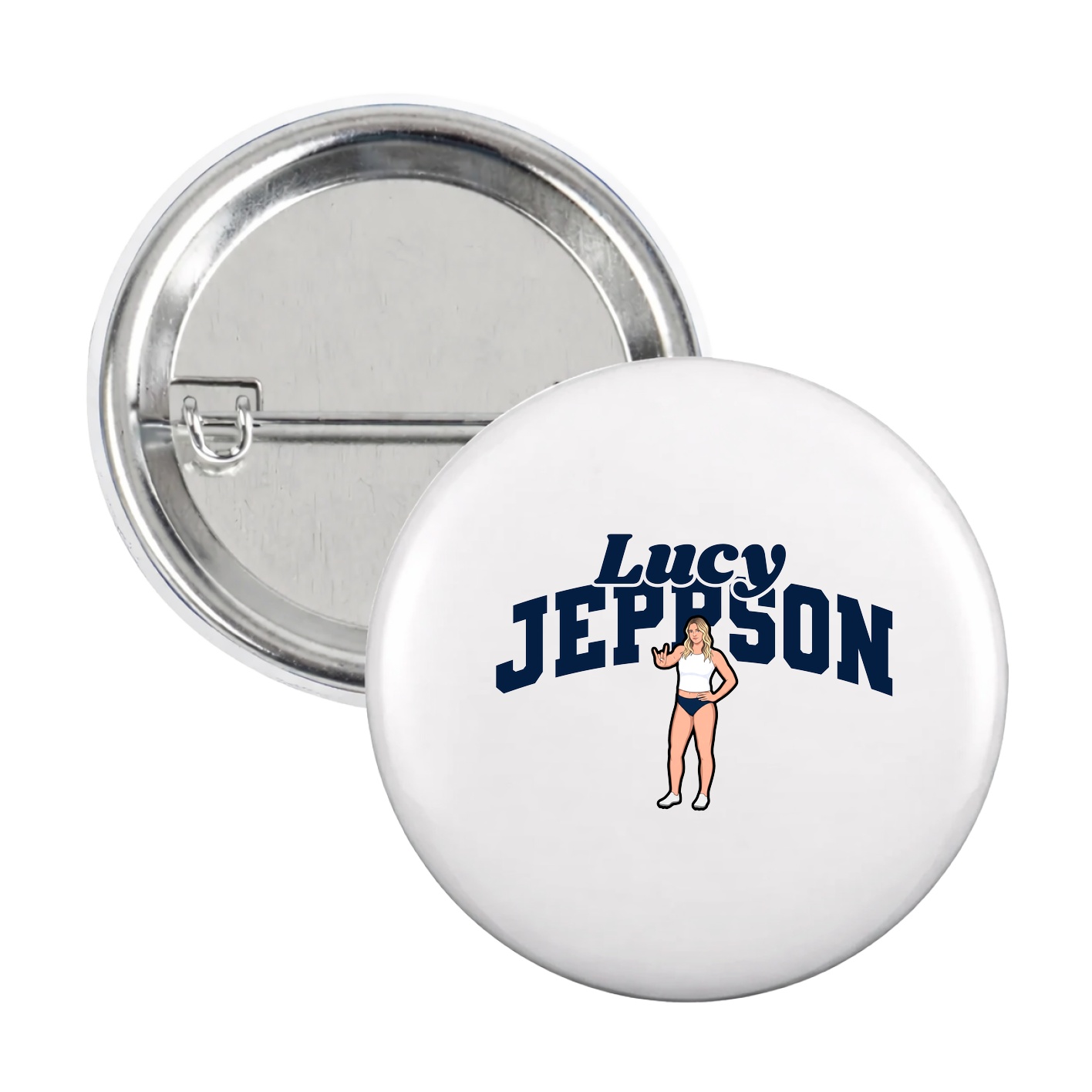 Game Day Button — Signature Arch in White