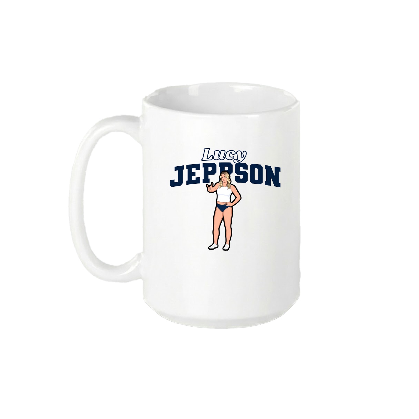 15oz Coffee Mug — Name Arch in White