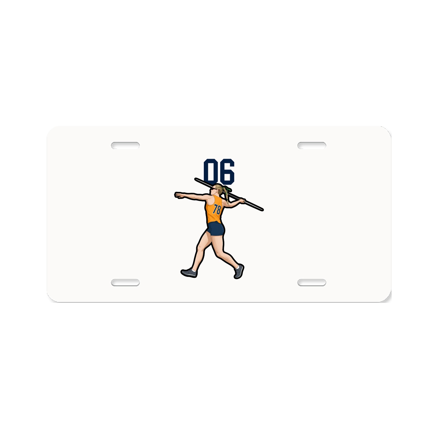 License Plate — Number Top in Classic