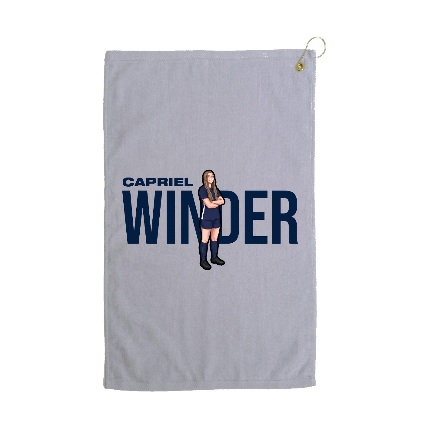 Golf Towel — Player Name in Grey