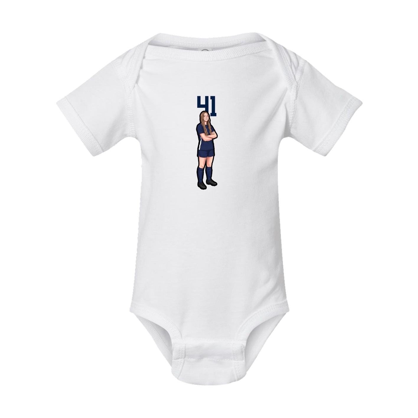 Baby Onesie — Number Top in White