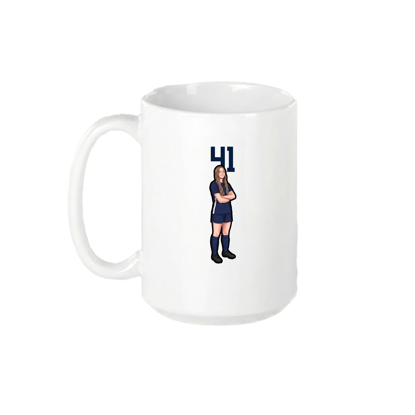 15oz Coffee Mug — Number Top in White