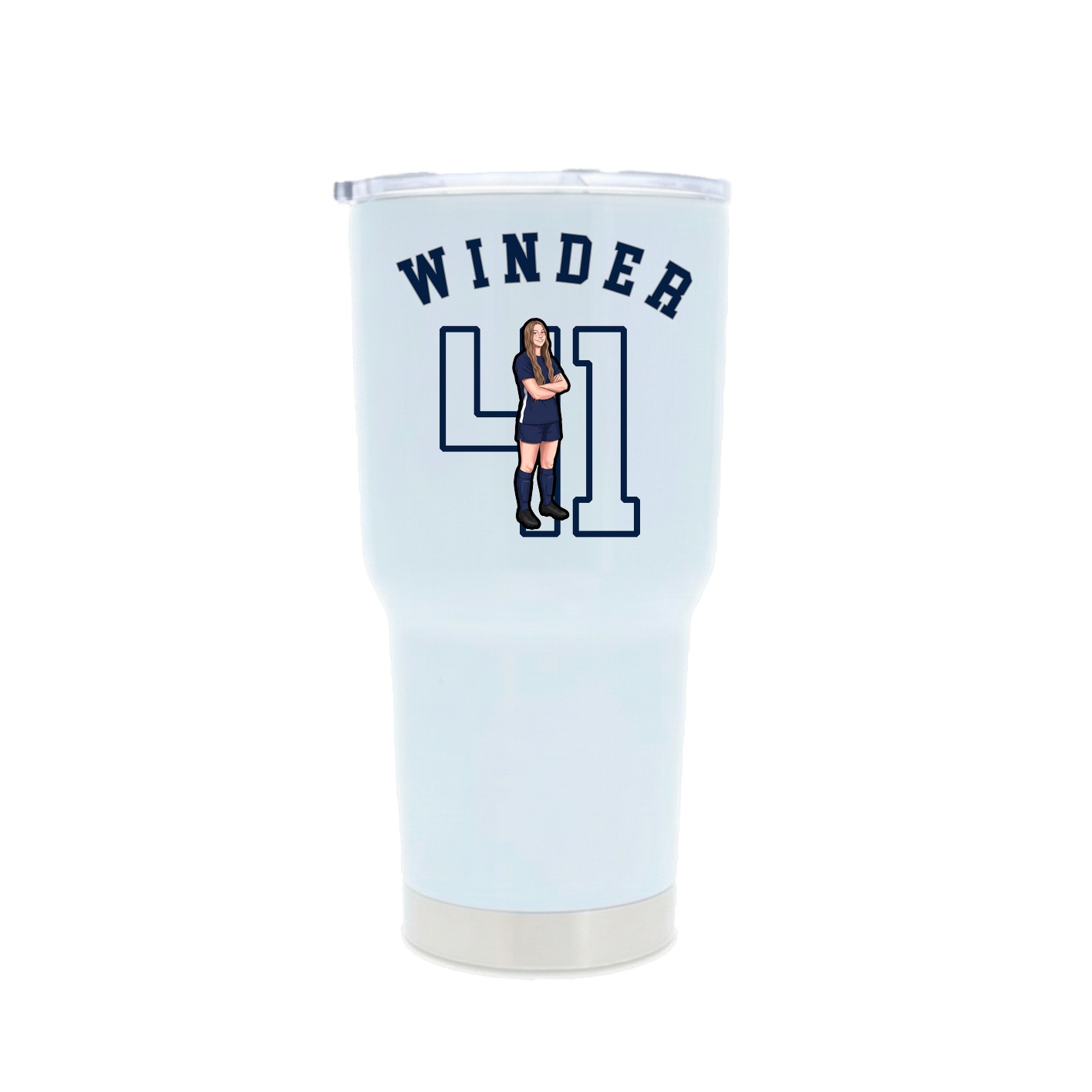 30oz Stainless Steel Tumbler — Shirsey Arch in White