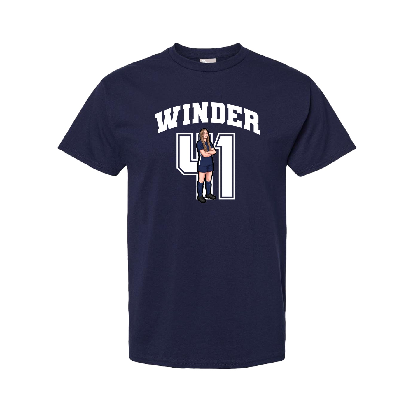 Tee — Number in Navy