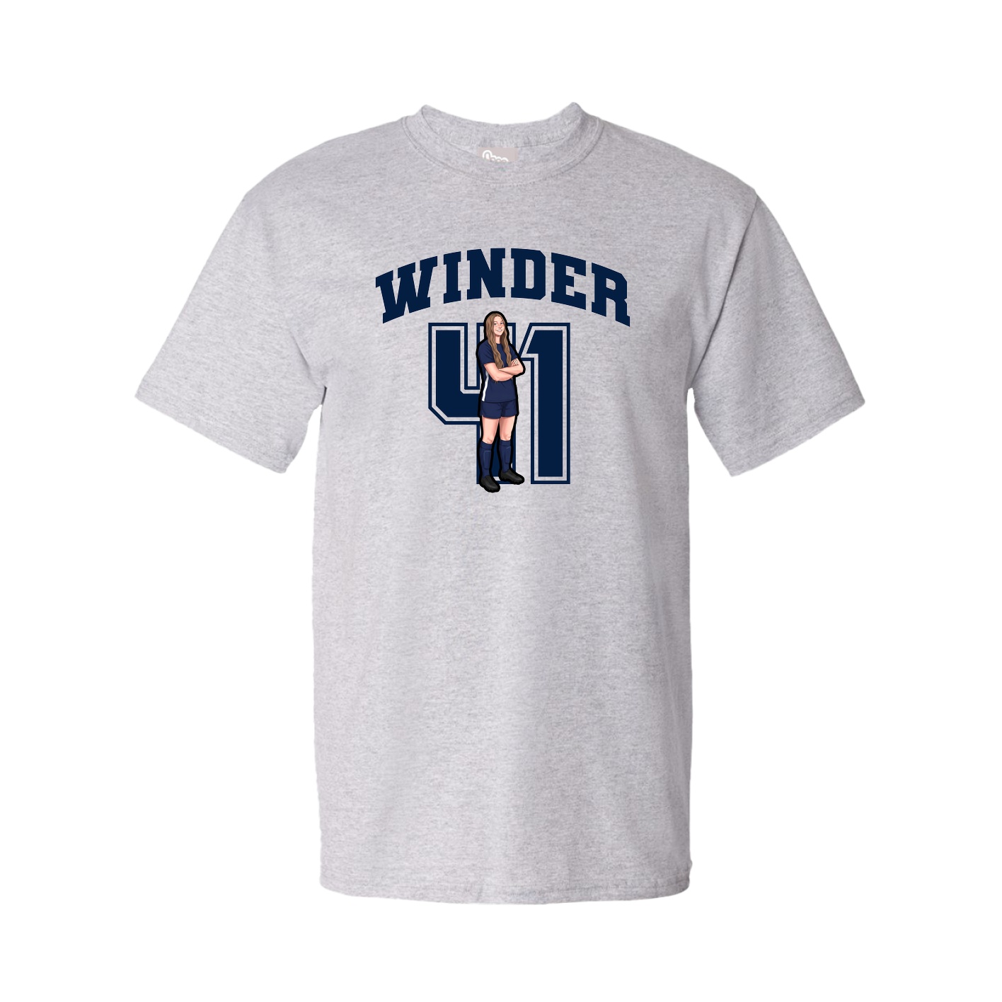 Youth Tee — Number in Grey