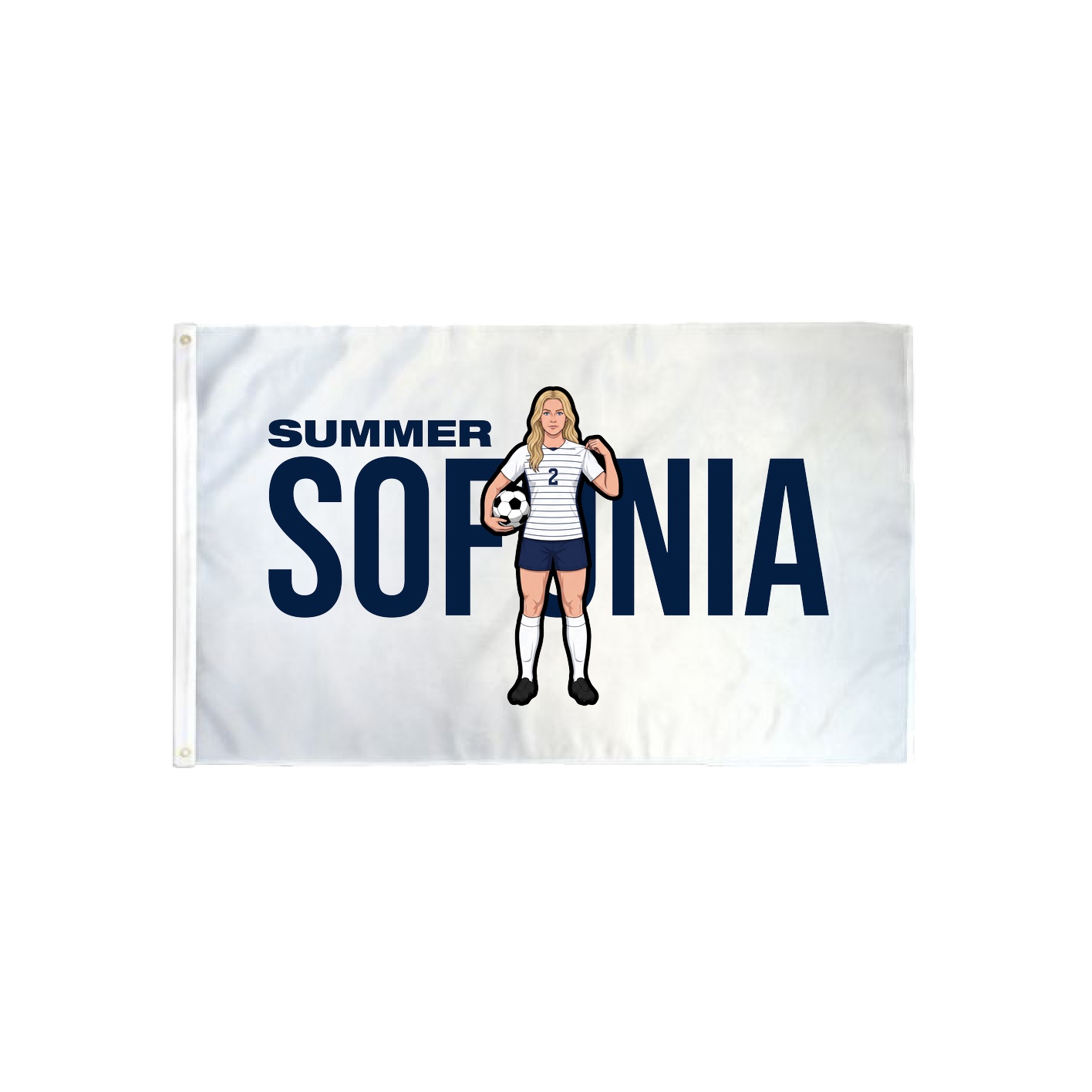 3x5 Flag — Player Name in Classic