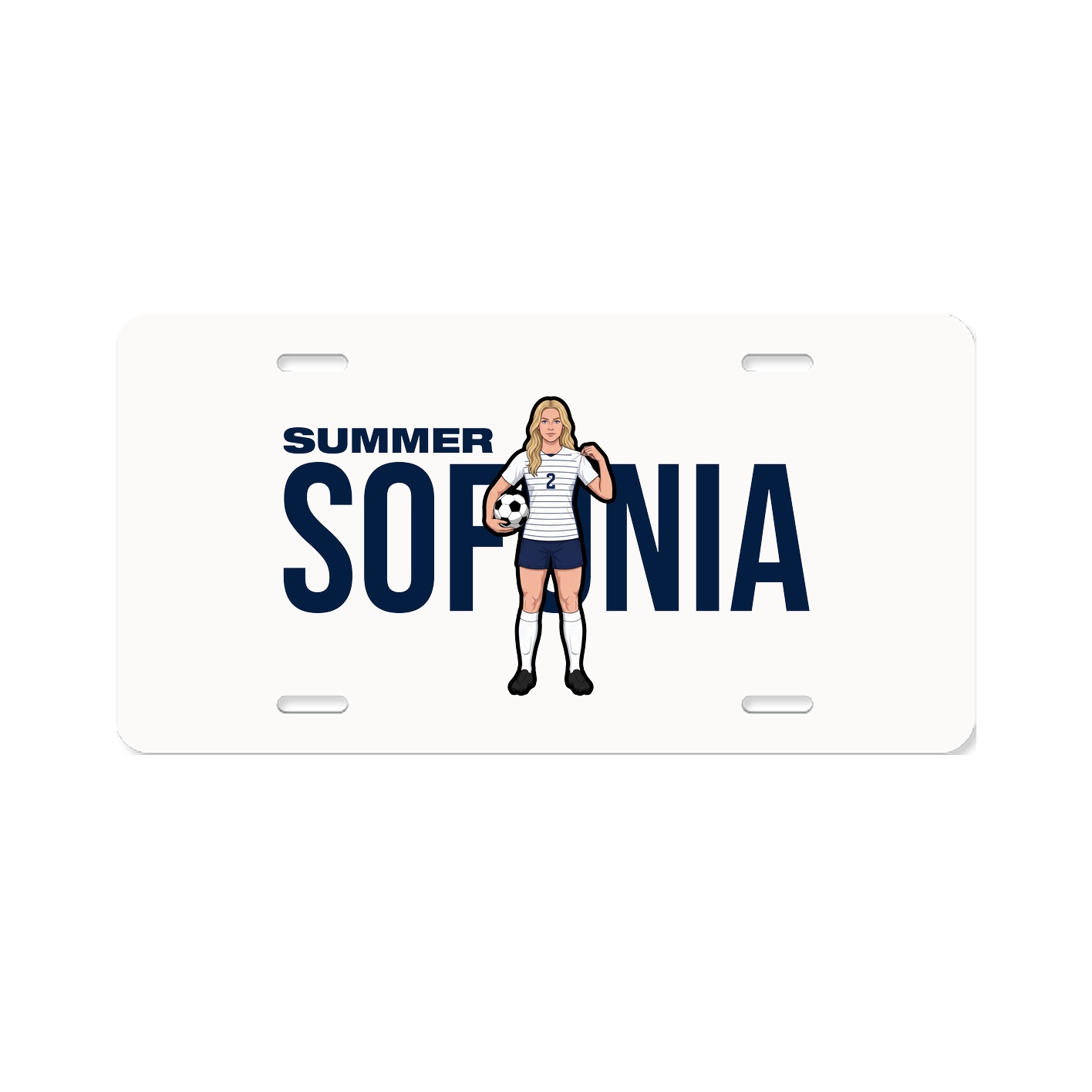 License Plate — Player Name in Classic