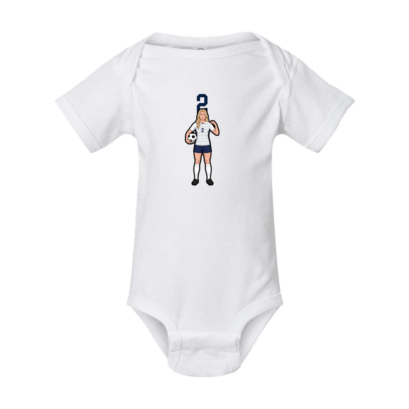 Baby Onesie — Number Top in White