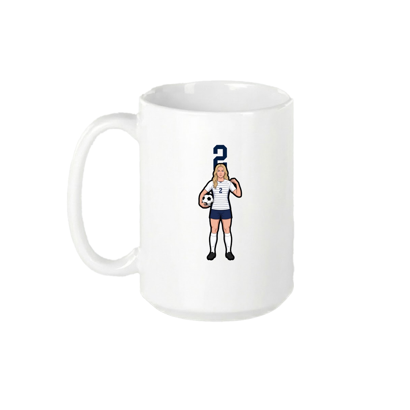 15oz Coffee Mug — Number Top in White