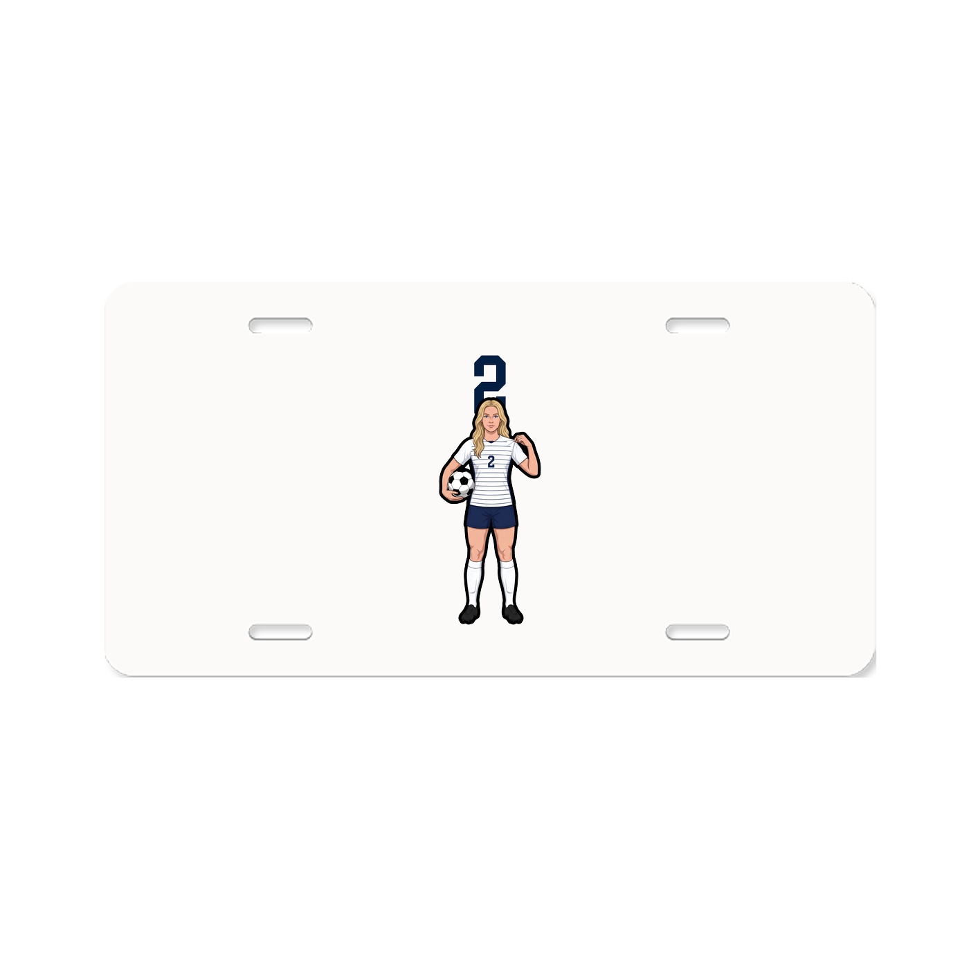 License Plate — Number Top in Classic