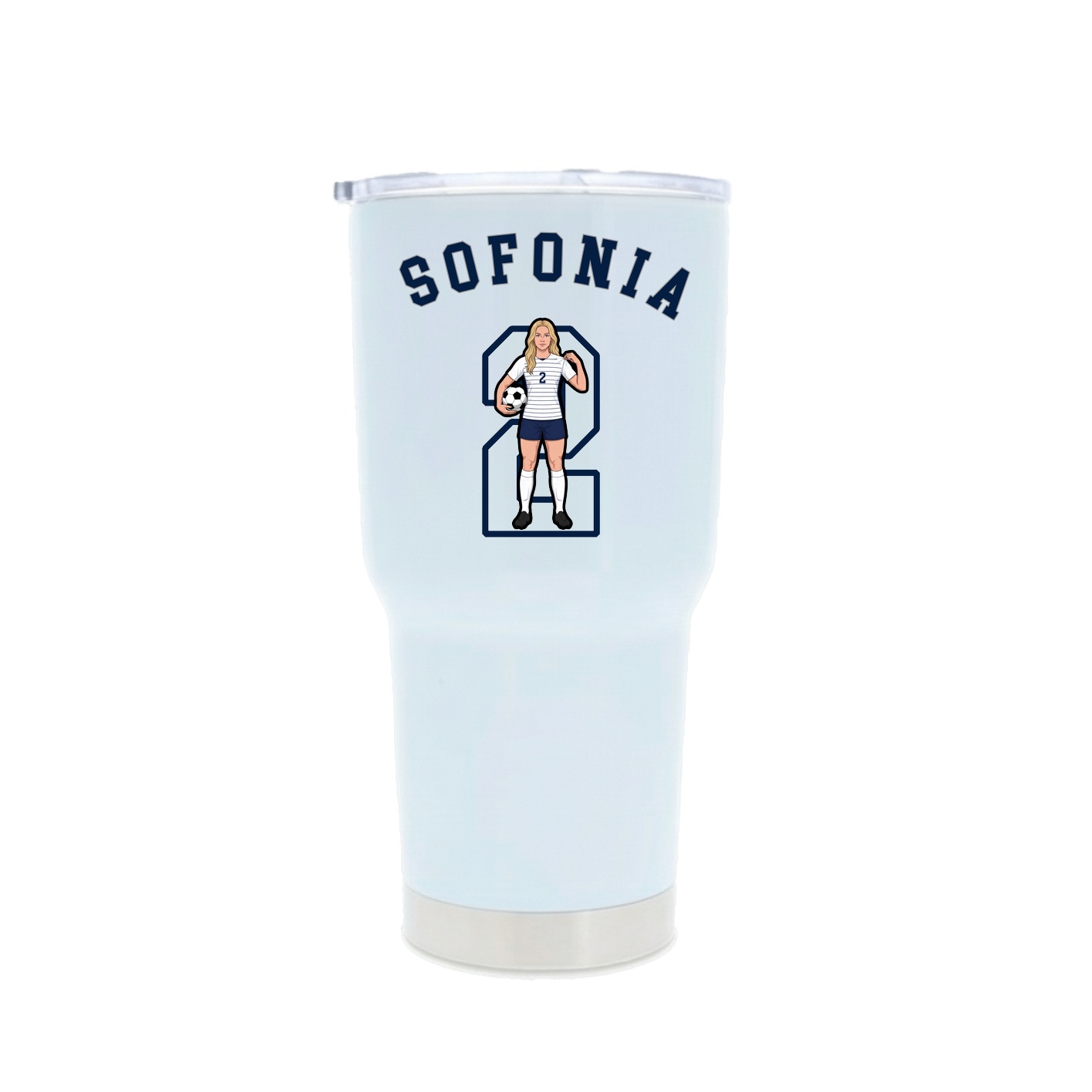 30oz Stainless Steel Tumbler — Shirsey Arch in White