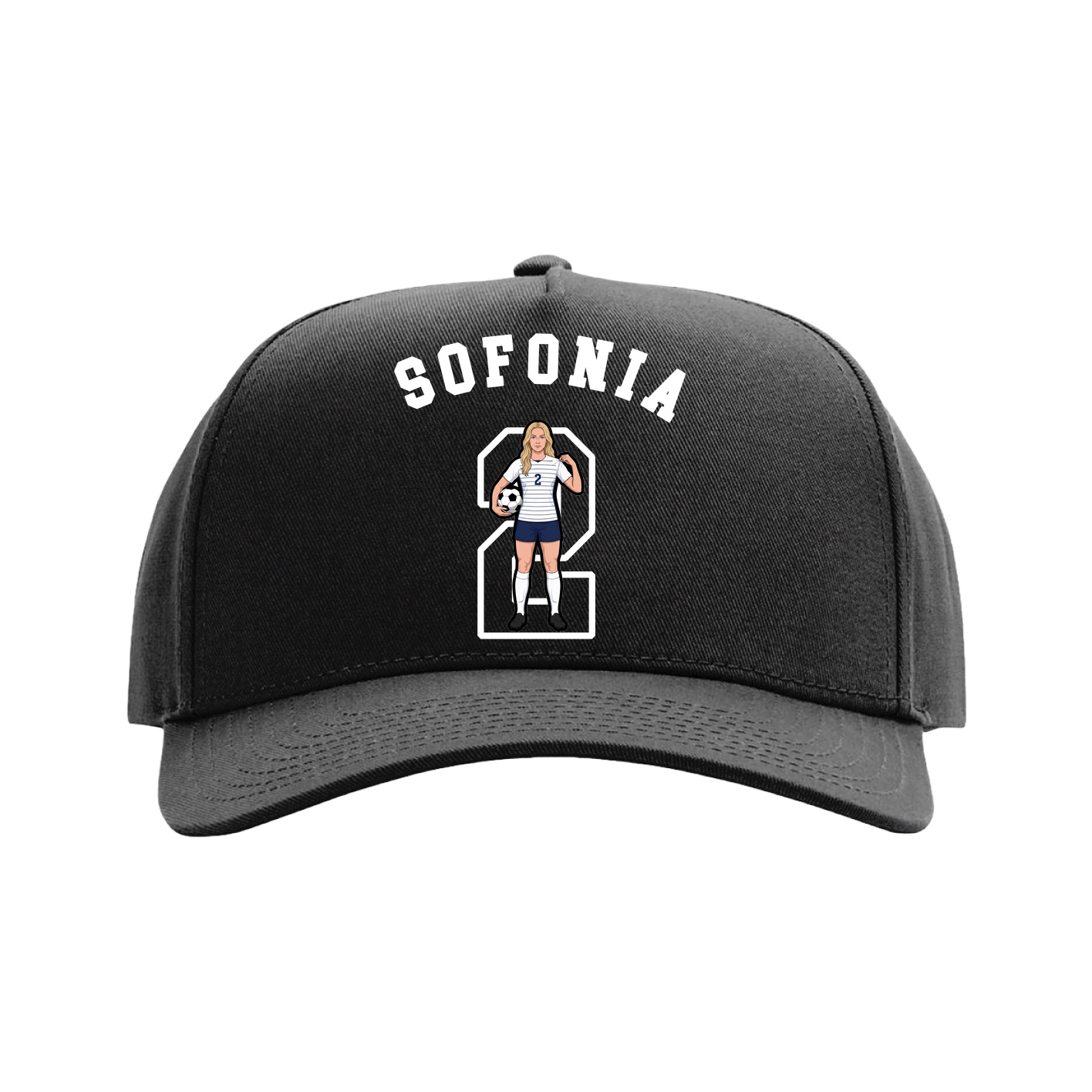 Full Fabric Five-Panel Champ Cap — Shirsey Arch in Black