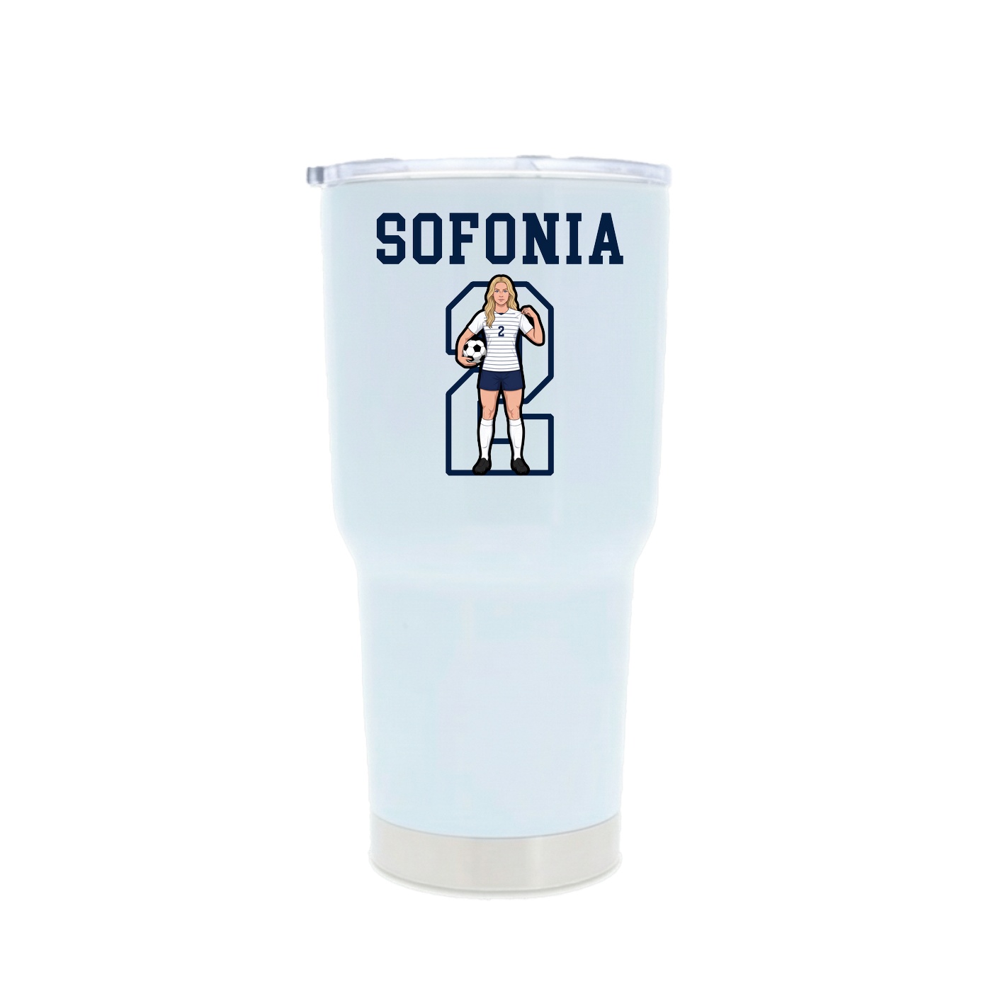 30oz Stainless Steel Tumbler — Shirsey in White