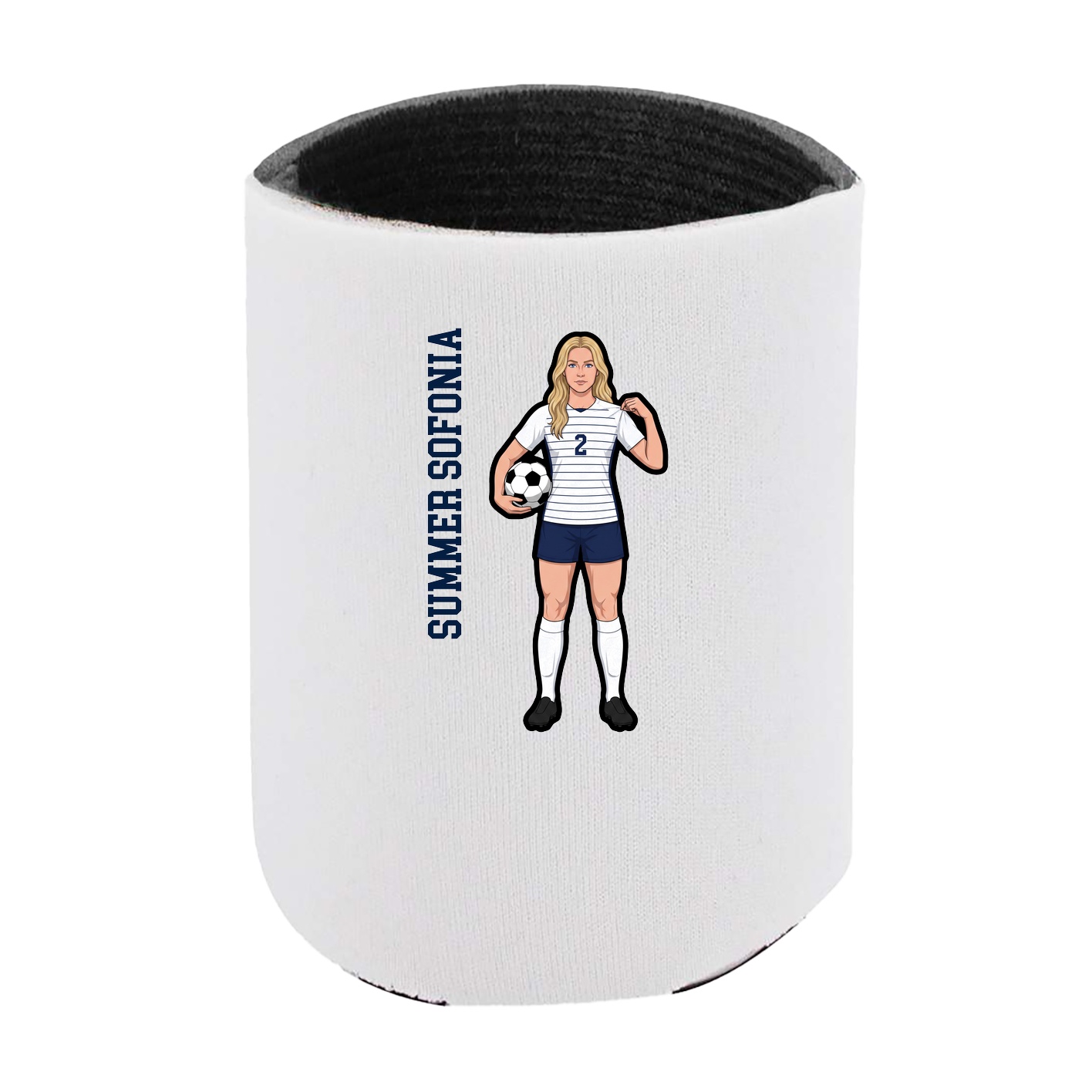 Can Holder — Name Vertical in White