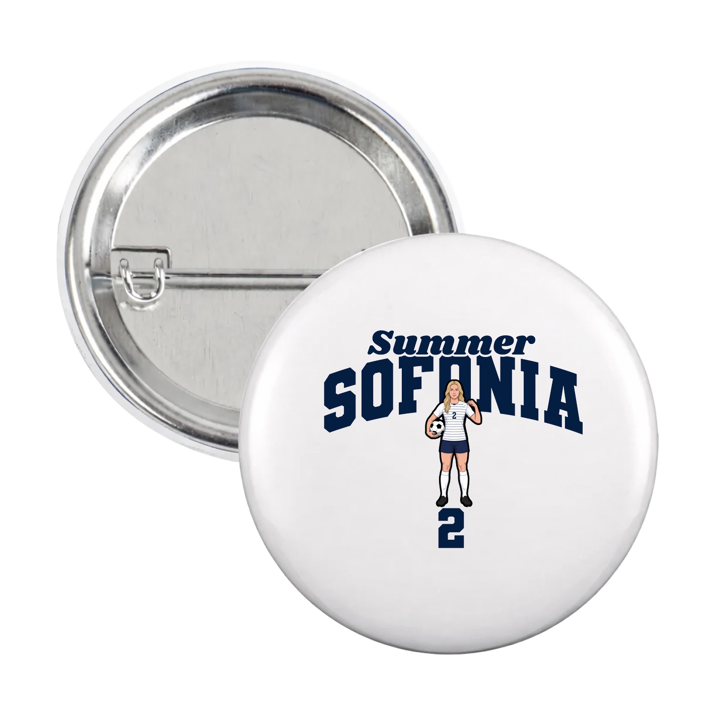 Game Day Button — Signature Arch in White