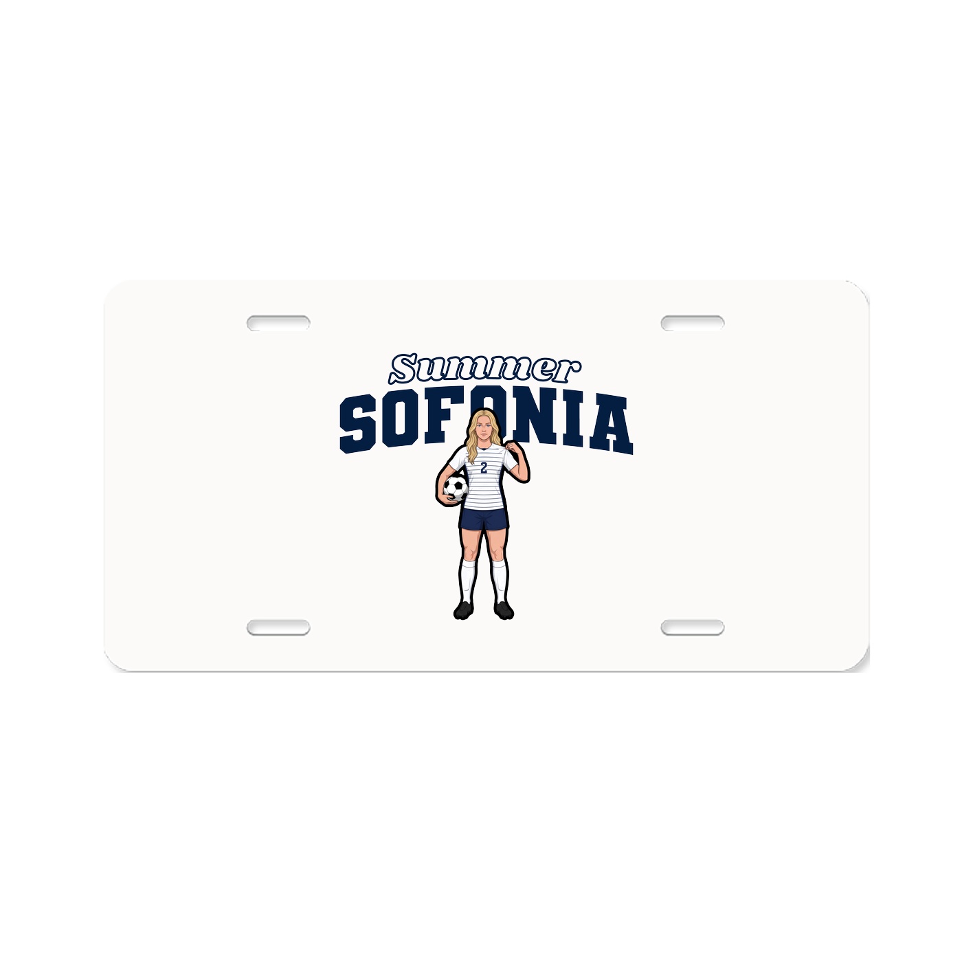 License Plate — Name Arch in Classic