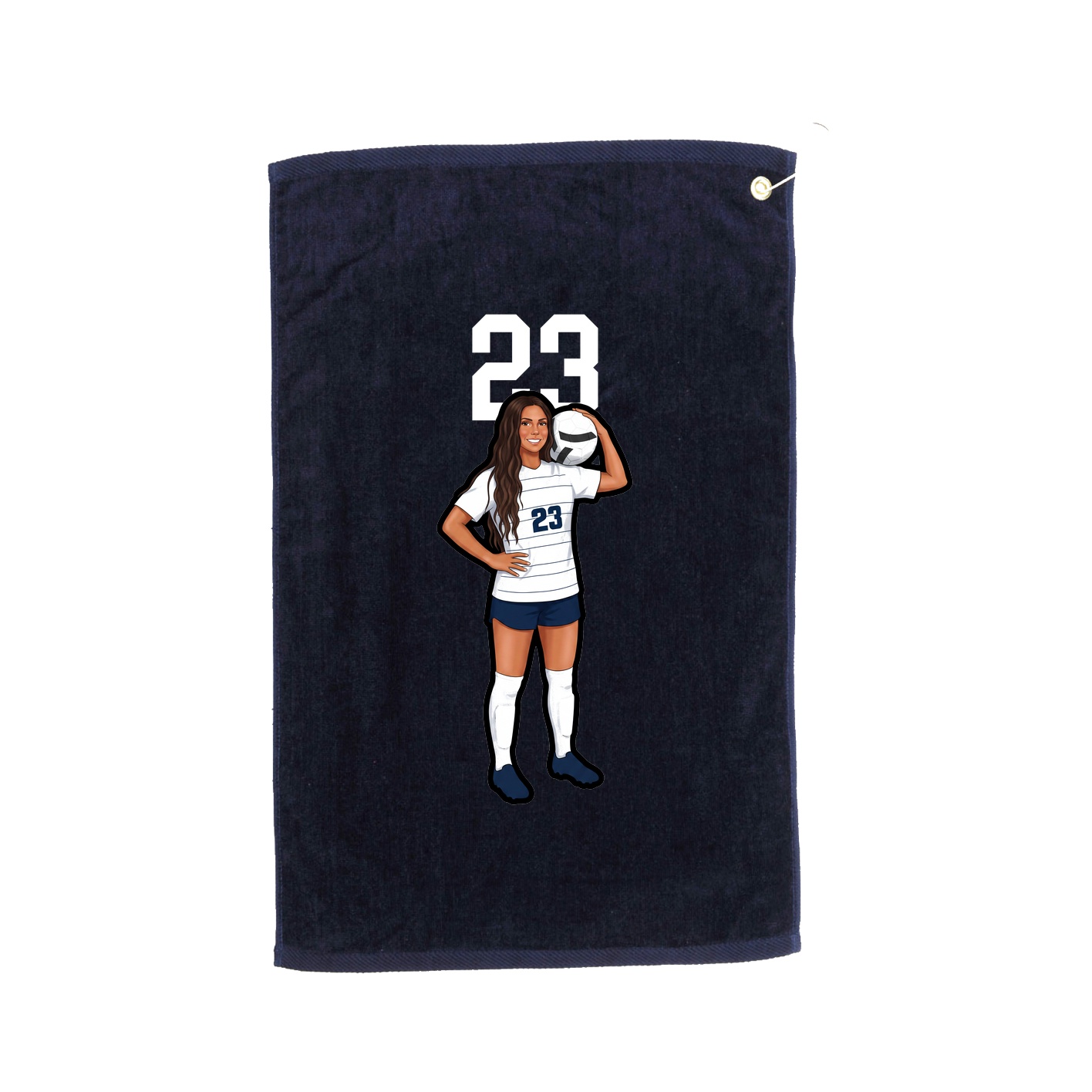 Golf Towel — Number Top in Navy