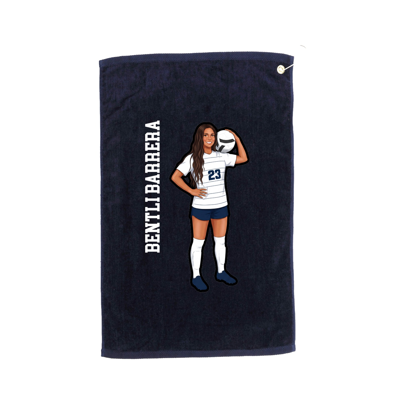 Golf Towel — Name Vertical in Navy