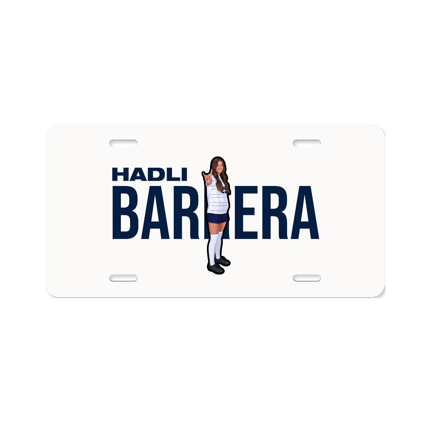 License Plate — Player Name in Classic