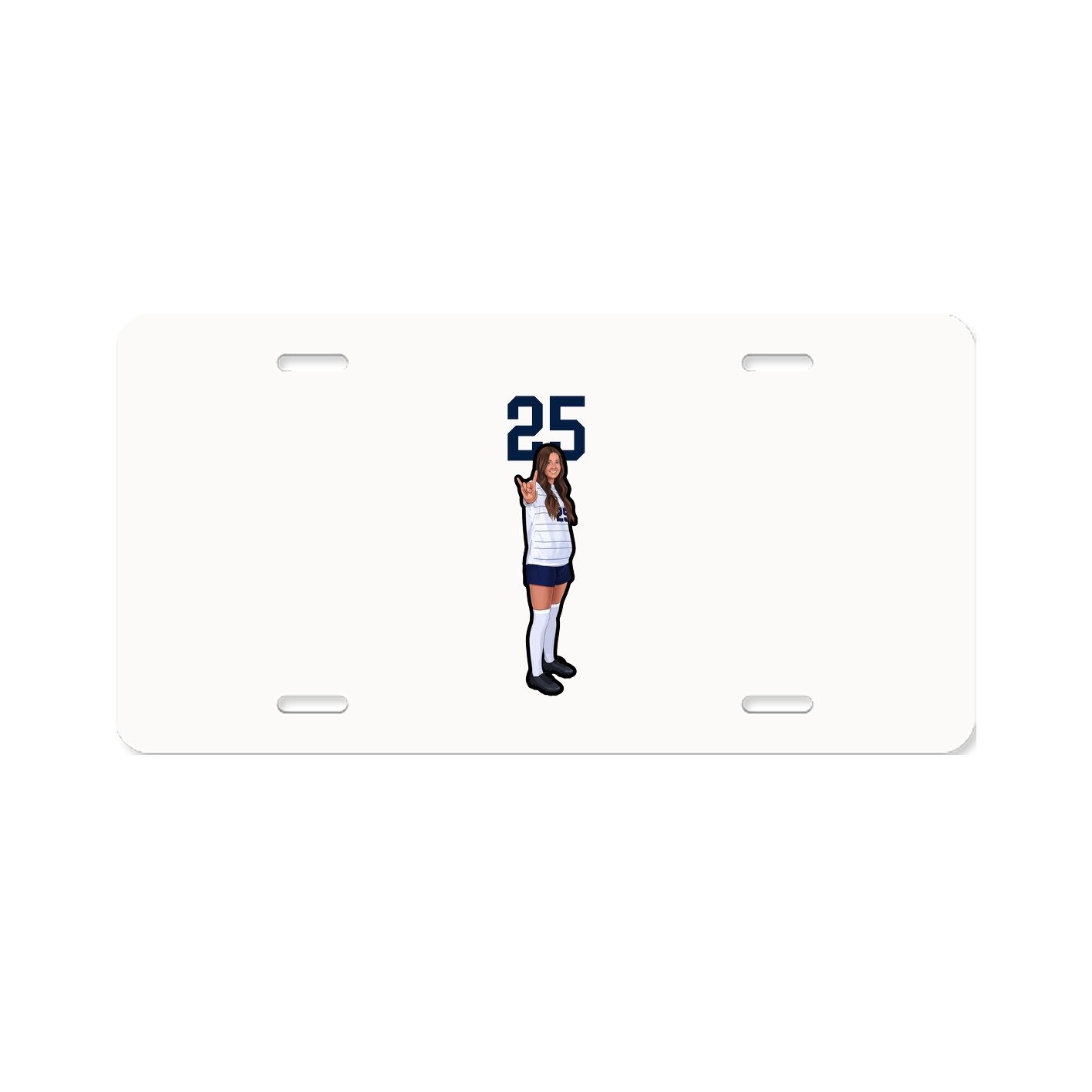License Plate — Number Top in Classic