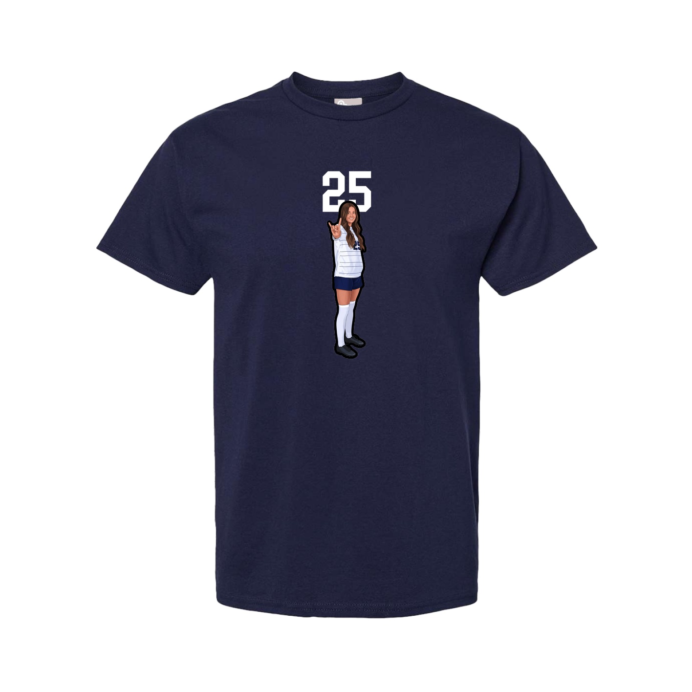 Youth Tee — Number Top in Navy