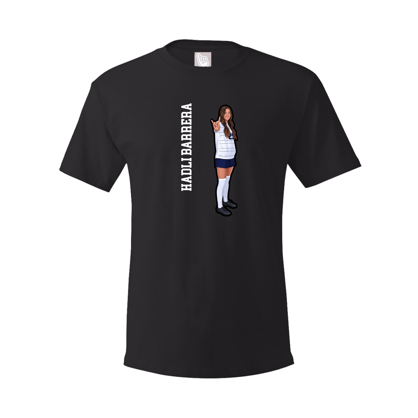 Tee — Name Vertical in Black