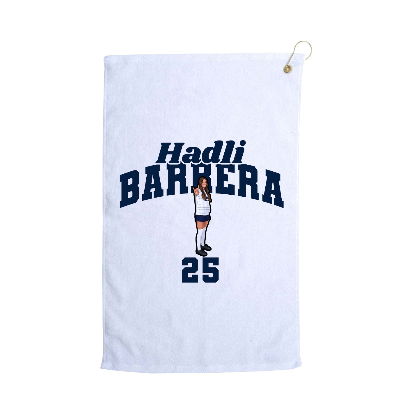 Golf Towel — Signature Arch in White