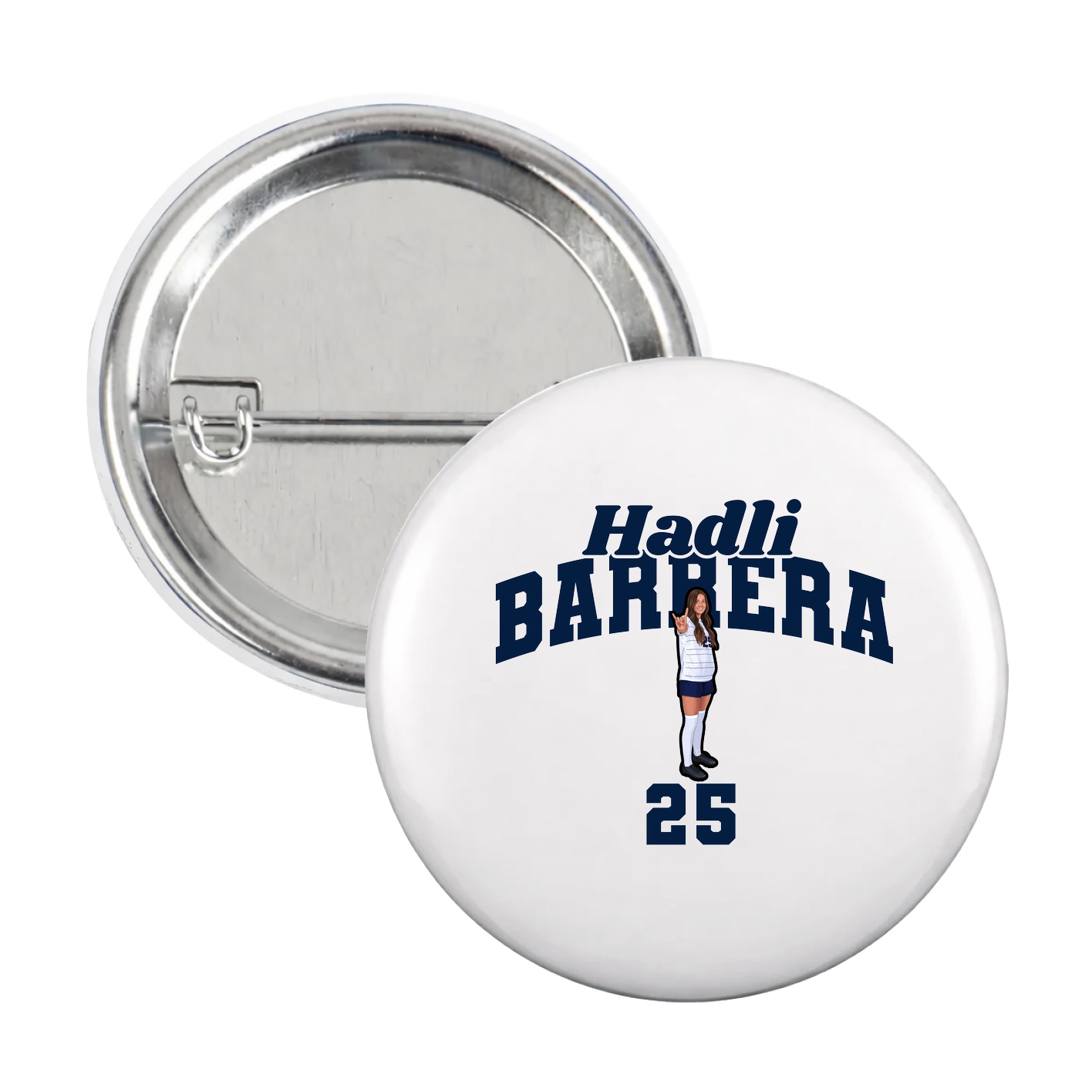 Game Day Button — Signature Arch in White