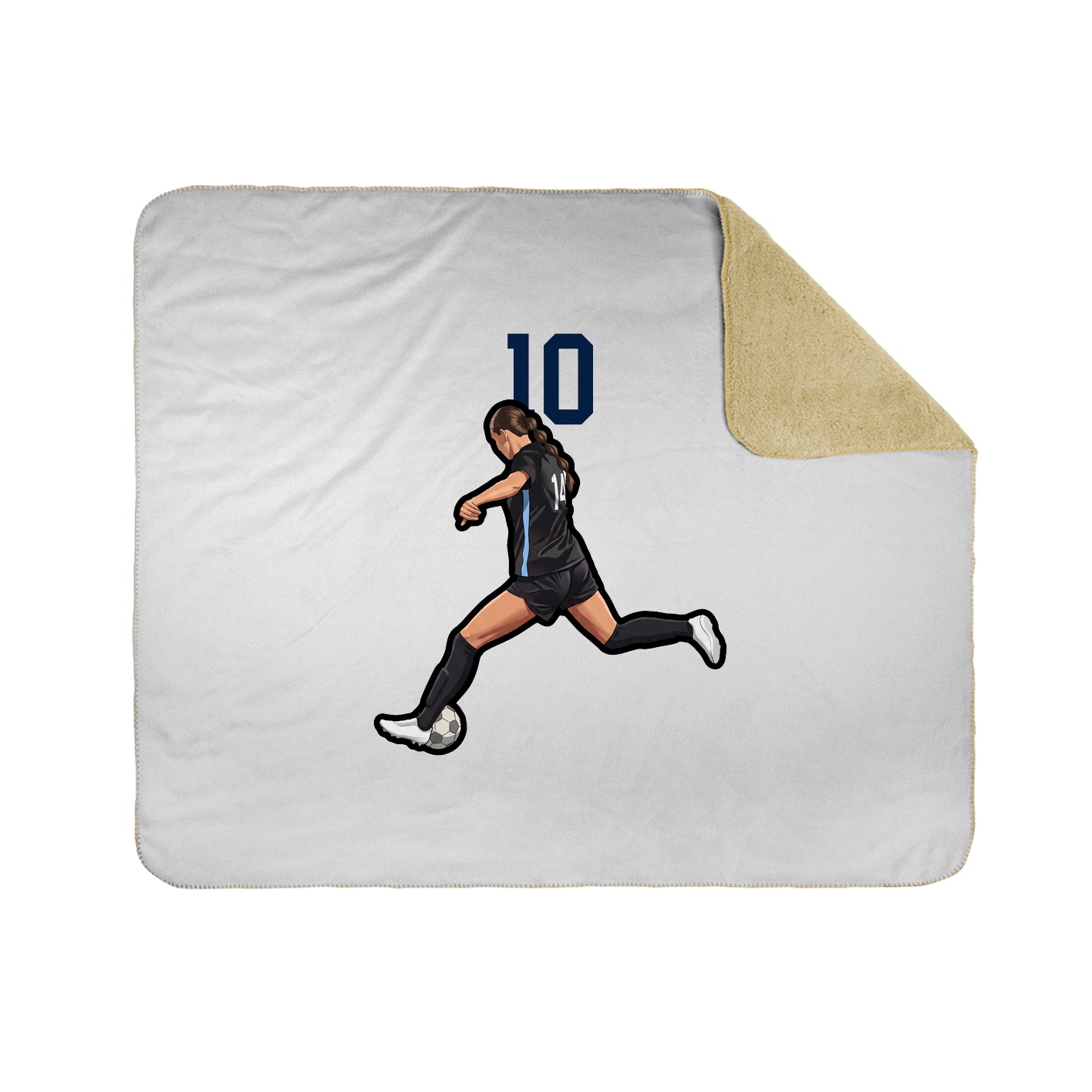 Throw Blanket — Number Top in White