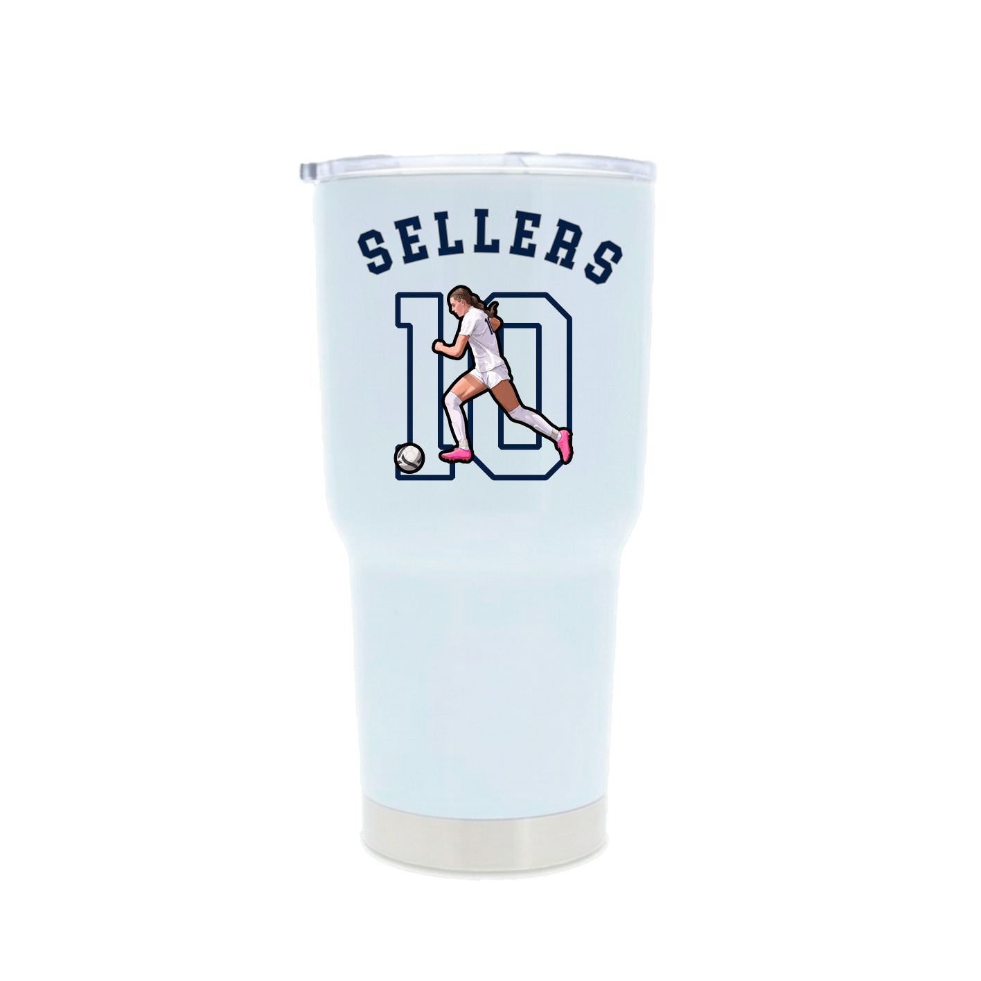 30oz Stainless Steel Tumbler — Shirsey Arch in White